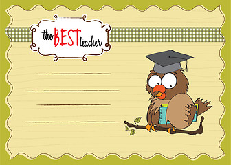 Image showing Owl Teacher in vector format