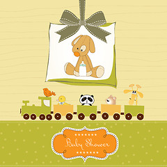 Image showing baby shower card with puppy