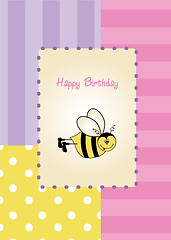 Image showing baby shower card with funny little bee