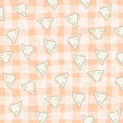 Image showing childish seamless pattern with baby dresses