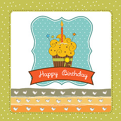 Image showing Happy Birthday cupcake