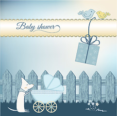 Image showing Baby boy shower aouncement