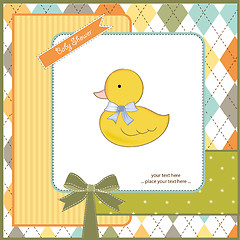 Image showing baby shower card with little duc