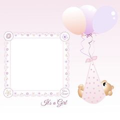 Image showing Baby girl announcement