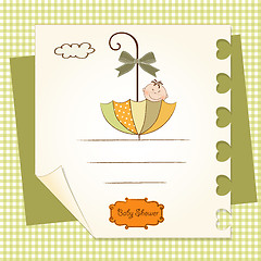 Image showing baby shower card with umbrella