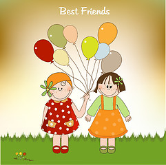 Image showing best friends greeting card