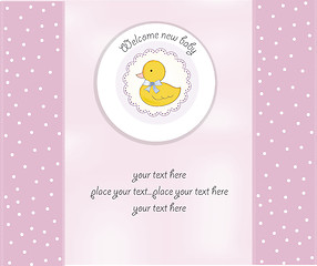 Image showing baby shower card with little duck