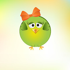 Image showing cute little girl bird