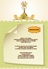 Image showing baby shower card with baby giraffe