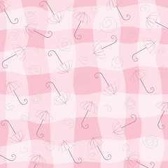 Image showing childish seamless pattern with umbrellas