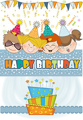 Image showing kids celebrating birthday party