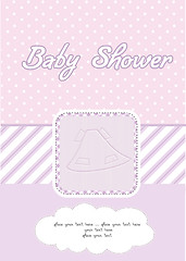 Image showing baby girl shower card