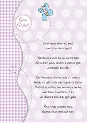 Image showing baby girl shower announcement