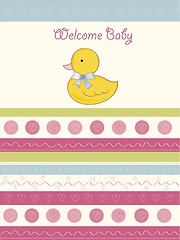 Image showing baby shower card with little duc