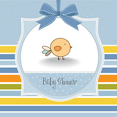Image showing new baby announcement card with chicken