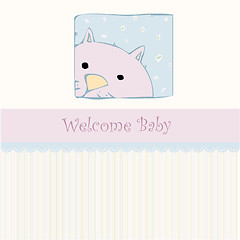 Image showing new baby shower card with cat