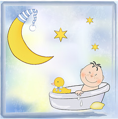 Image showing baby boy shower card