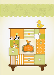 Image showing new baby greeting card with nice closed