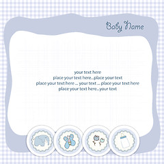 Image showing baby boy announcement card