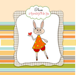 Image showing cute little doe who gives her heart. romantic and funny love gre