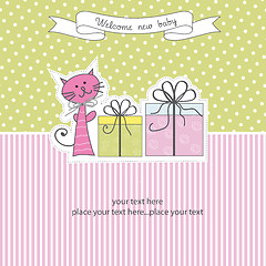 Image showing Birthday announcement card