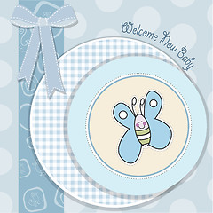 Image showing baby boy shower card