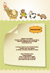 Image showing baby announcement card
