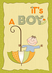 Image showing baby shower card with umbrella
