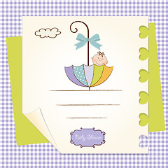 Image showing baby shower card with umbrella