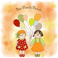 Image showing best friends greeting card