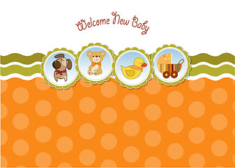 Image showing new baby announcement card