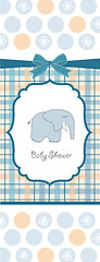 Image showing new baby boy announcement card