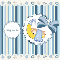 Image showing baby boy shower card