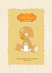 Image showing baby shower card with puppy