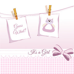 Image showing Baby girl announcement