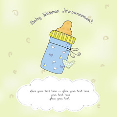 Image showing baby shower card with bottle milk