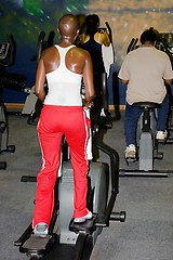 Image showing Interracial fitness group