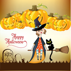 Image showing Halloween witch background