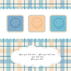 Image showing Happy faces greeting card