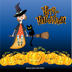 Image showing Halloween witch background