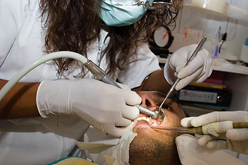 Image showing female dentist