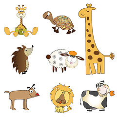 Image showing funny animals items set in vector format, isolated on white back