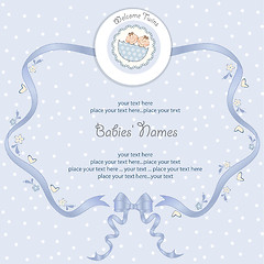 Image showing Babies Twins Shower card