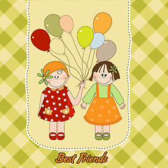 Image showing best friends greeting card