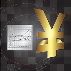 Image showing financial background 3d yen sign