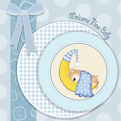 Image showing baby boy shower card