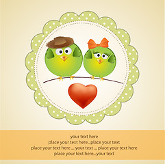 Image showing Birds couple in love