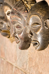 Image showing Vintage African masks
