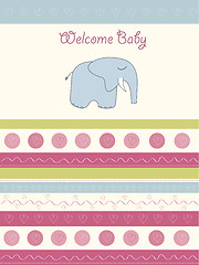 Image showing new baby boy announcement card