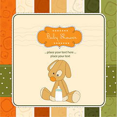 Image showing baby shower card with puppy